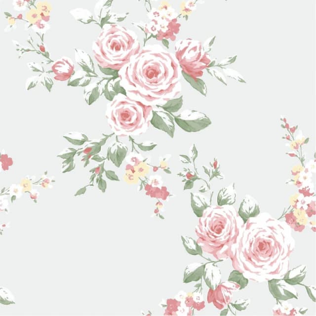 Catherine Lansfield Canterbury Floral Wallpaper Red / Grey unisex One Size