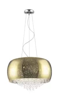 Luna 5 Light Gold Crystal Pendant Ceiling Light
