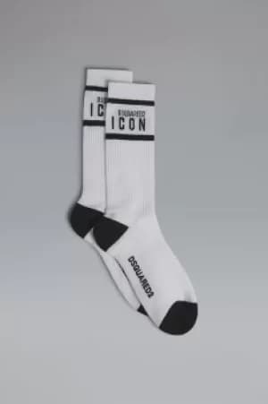 DSQUARED2 Men Ankle socks White Size 8-9 76% Cotton 21% Polyamide 3% Elastane