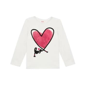 Catimini Catimini Love T Shirt - BROKEN WHITE