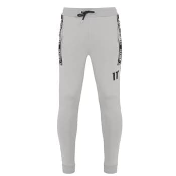 11 Degrees Taped Slim Tracksuit Bottom - Silver/Wht/Blk