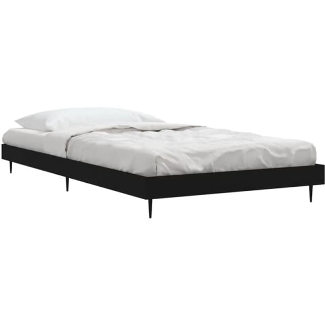 VIDAXL Vidaxl - Bed Frame without Mattress Black 90x200cm Engineered Wood 8720845797553