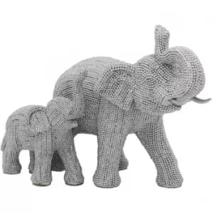 Silver Art Elephant & Calf By Leonardo