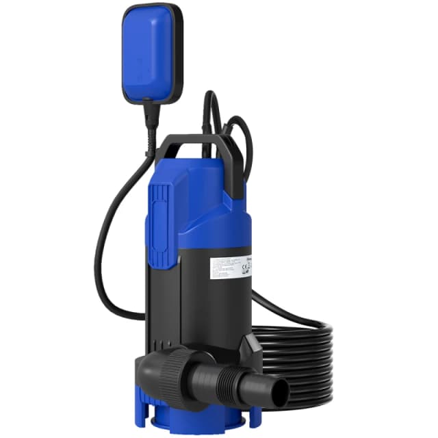 Outsunny 750W Water Pump with Float Switch, 20000L/H Electric Sump Pump, Blue 84H-417V70BU