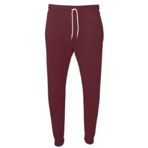 Bella + Canvas Unisex Jogger Sweatpants (L) (Maroon)