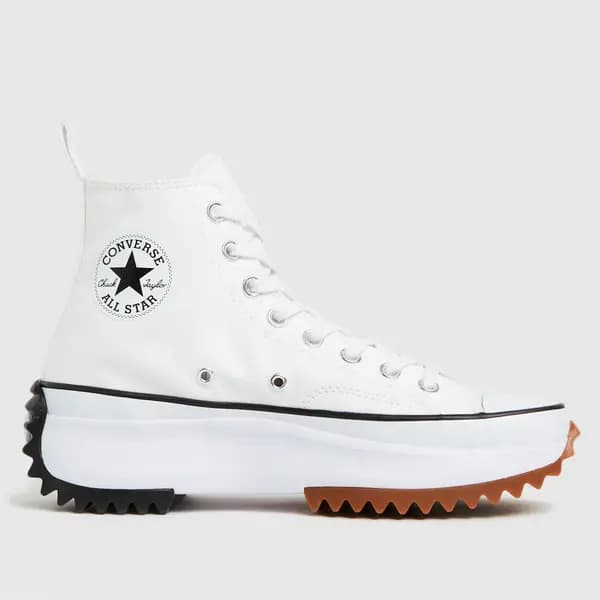 Converse run star hike hi trainers in white & Black White/Black UK 7 (EU 41)