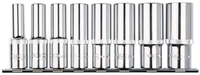 NEO TOOLS 08-650 Socket set Chrome Vanadium Steel, Spline, Drive: 1/2Inch, Number of tools: 8 Chrome Vanadium Steel Socket set (5840)