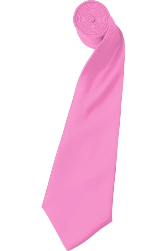 Premier Premier Men Plain Satin Tie (Narrow Blade) Pack of 2 in Pink Pink One Size Male 5059269153205