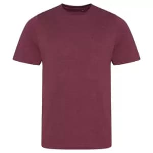 AWDis Mens Tri Blend T Shirt (Extra Large) (Heather Burgundy)
