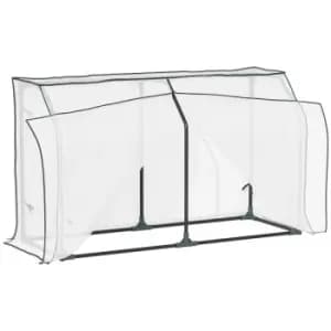Outsunny Mini Greenhouse Portable Garden Growhouse With Zipper Design - White