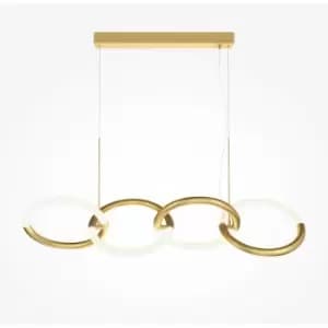 Maytoni Maytoni Node Modern 4 Light Bar Pendant Ceiling Light Gold Integrated LED 3000K