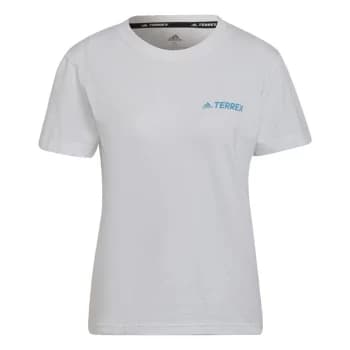 adidas Terrex Mountain Fun Graphic T-Shirt Womens - White