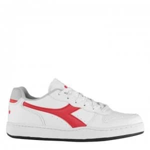 Diadora Lifestyle Playground Trainers Mens - Whte/Red C0680