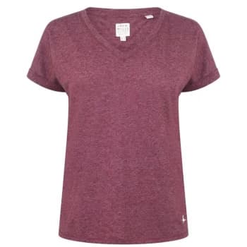 Jack Wills Etton V Neck T-Shirt - Plum
