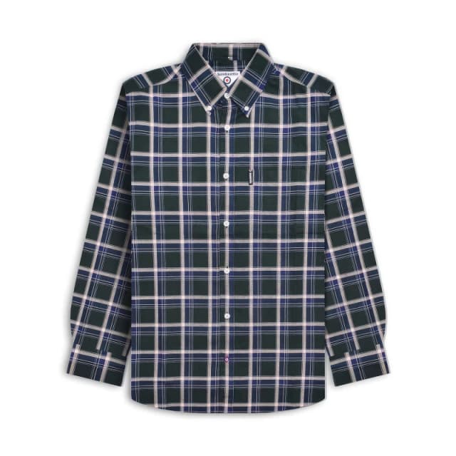 Lambretta Lambretta Sleeve Check Shirt - Green M Male