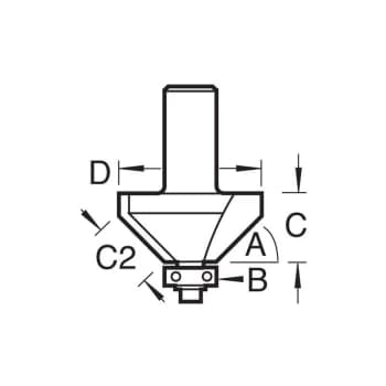 Trend - 46/360X1/4 BEARING GUIDED CHAMFER CUTTE