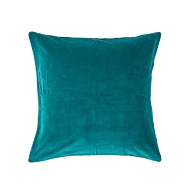 Homescapes Emerald Green Velvet Cushion Cover, 40 X 40 Cm