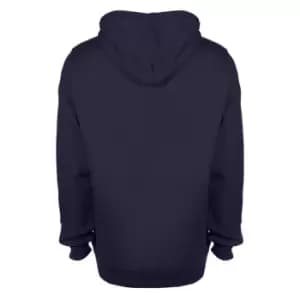 FDM Unisex Contrast Hooded Sweatshirt / Hoodie (300 GSM) (M) (Navy/Heather Grey)