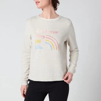 Barbour Womens Sandridge Overlayer Sweatshirt - Cloud Marl - UK 8