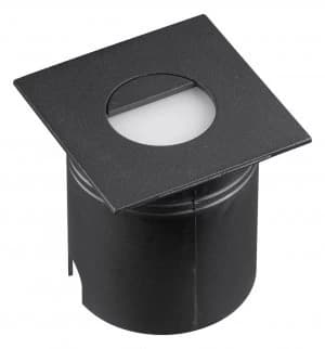 Recessed Wall Lamp Square Eyelid, 3W LED, 3000K, 210lm, IP65, Sand Black, Driver Included