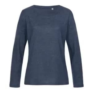 Stedman Womens/Ladies Stars Crew Neck Knitted Sweater (L) (Marina Blue Melange)