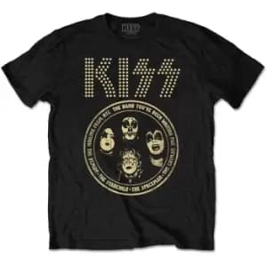 KISS - Band Circle Unisex XX-Large T-Shirt - Black