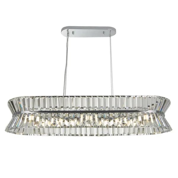 Searchlight Uptown 10 Light Bar Ceiling Pendant Light - Chrome