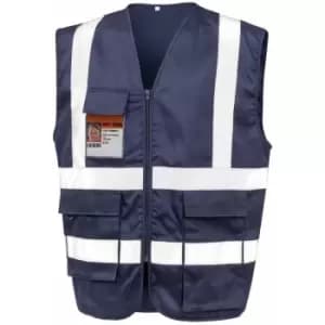 SAFE-GUARD by Result Unisex Adult Heavy Duty Security Vest (L) (Navy) - Navy