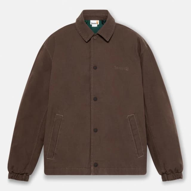 Timberland Mens Coach Canvas Overshirt Choco Brown male S