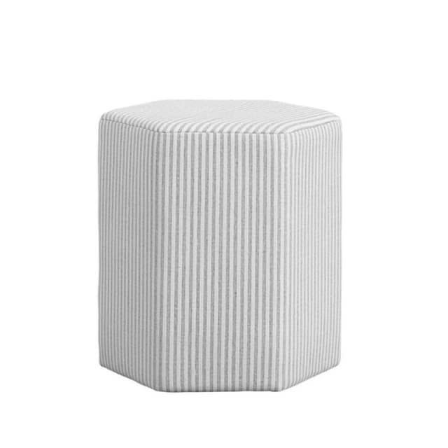 Harbour Thin Stripe Stool Grey