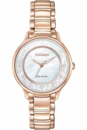 Ladies Citizen Circle Of Time Diamond Eco-Drive Watch EM0382-86D
