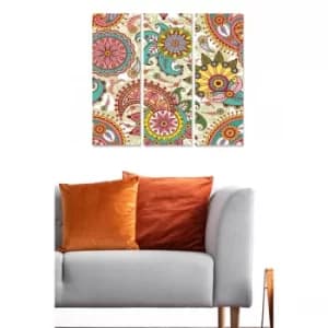 MDF8043425 Multicolor Decorative MDF Painting (3 Pieces)