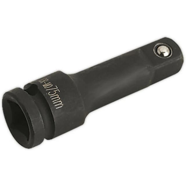 Loops 75mm Steel Impact Extension Bar - 1/2" Sq Drive - Spring-Ball Socket Retainer Metallics