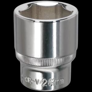 Sealey 1/2" Drive Hexagon WallDrive Socket Metric 1/2" 26mm