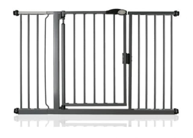 Bettacare Auto Close Pet Gate, 132.6Cm - 139.6Cm, Slate Grey, Pressure Fit Stair Gate For Dog & Puppy