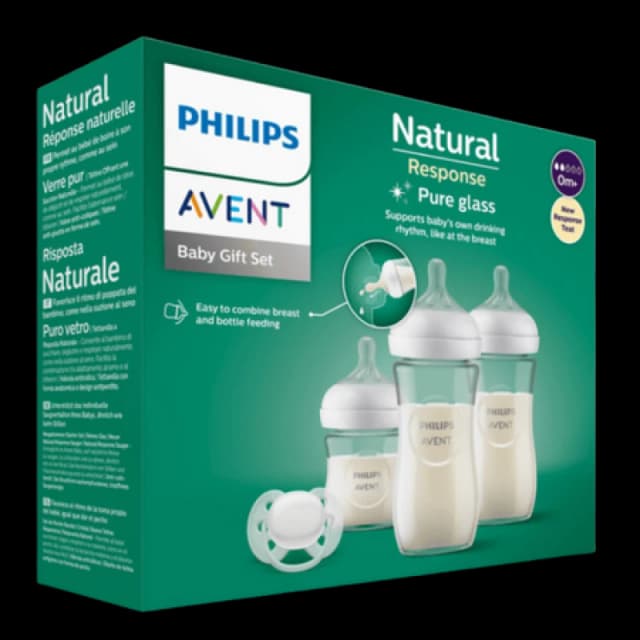Philips Avent Natural Response Pure Glass 0+ Months Baby Gift Set AVT-SET03