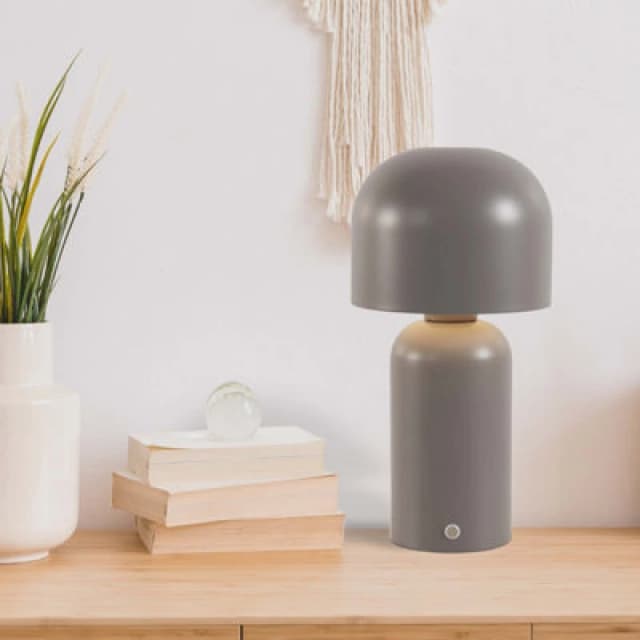 Searchlight Mushroom Wireless Rechargeable LED Lamp Grey - Searchlight Grey MN60101