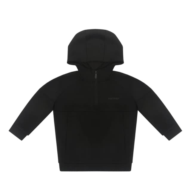 Firetrap quarter Zip Fleece Hoody - Black 2 - 3 Years