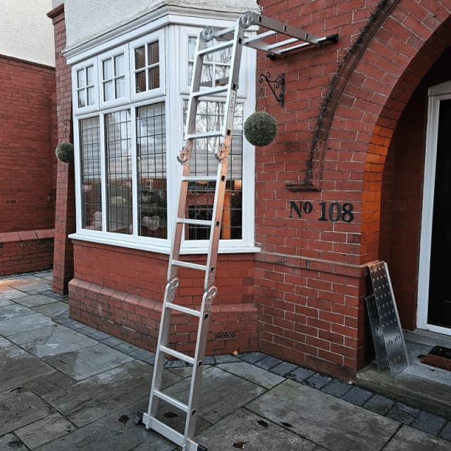 3.46m Lightweight Aluminium Folding Multi-position Work Platform Ladder