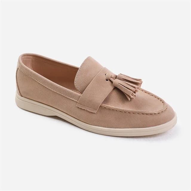 Where's That From 'Azalea' Slip On Loafer With Tassel Detailing Khaki