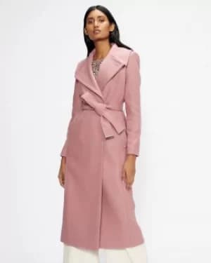 Wool Coat With Oversized Collar