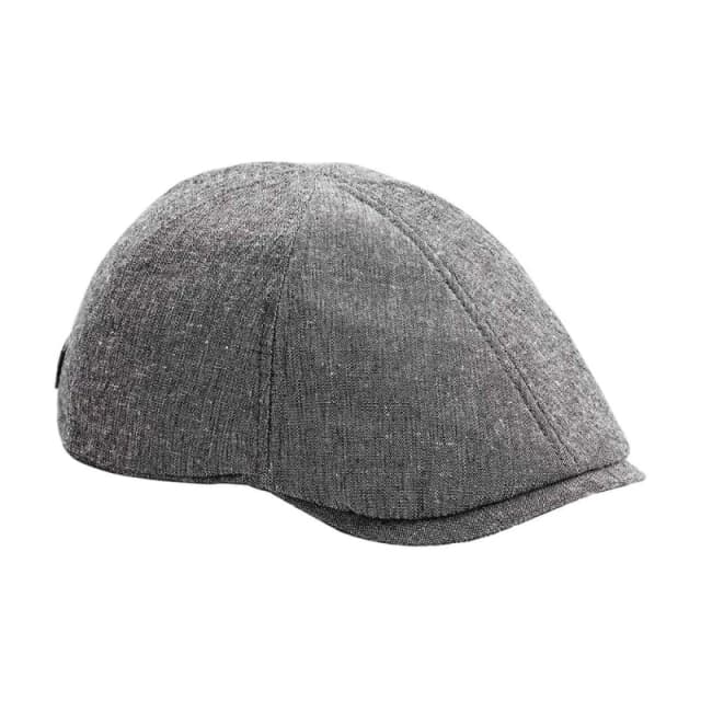 Beechfield Beechfield Men Linen Summer Newsboy Cap in Grey Grey One Size Male 5063470839322