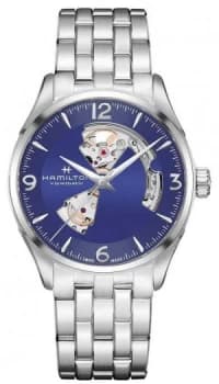 Hamilton Mens Jazzmaster Open Heart Automatic Blue Dial Watch