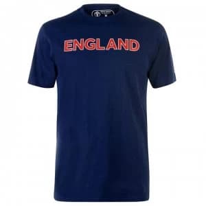 England Cricket Cotton T Shirt Mens - Navy