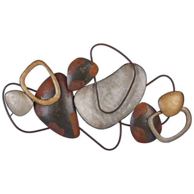 Beliani Wall Decor Cobalt Metal 50 Cm Brown