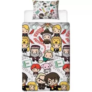 Harry Potter Scene Reversible Duvet Cover Set (Single) (Multicoloured)