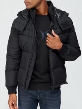 Hugo Boss Olooh 2 Padded Hooded Jacket Beige Size 3XL Men