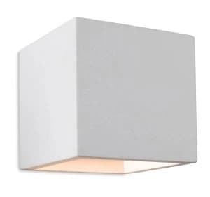 1 Light Plaster Indoor Wall Light White, G9