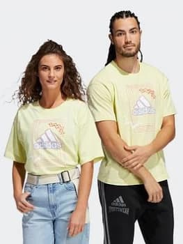 adidas Love Unites Graphic T-Shirt (gender Neutral), Yellow, Size XS, Men