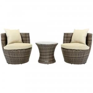 Charles Bentley 3PC Stacking Rattan Furniture Set